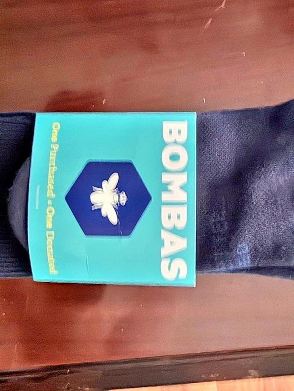 BOMBAS Midweight Calf Crew Socks Navy Medium
